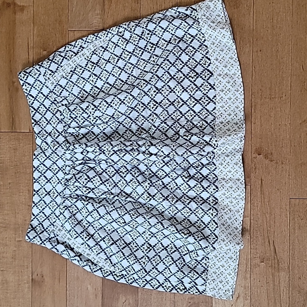 Loft Linen Blend Print Skirt - Size 10